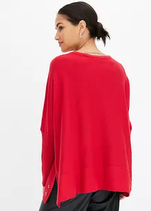 Maglione poncho con occhielli, bonprix