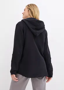 Blusa in mussola di puro cotone con cappuccio, bonprix