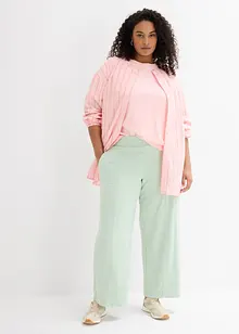 Pantaloni in felpa larghi con cucitura sul davanti, bonprix