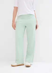 Pantaloni in felpa larghi con cucitura sul davanti, bonprix