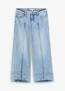 Jeans cropped wide leg, a vita media, bonprix