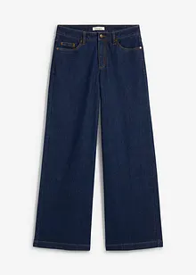 Jeans wide leg, a vita media, bonprix