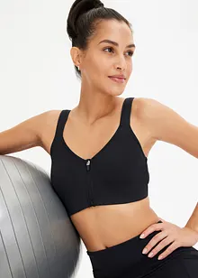 Reggiseno sportivo con chiusura anteriore e sostegno leggero, bonprix