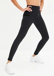 Leggings funzionali comfort con mesh e tasca per il cellulare, bonprix