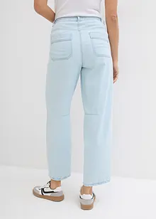 Jeans cropped a palloncino, super morbidi con cinta comoda e vita alta, bonprix