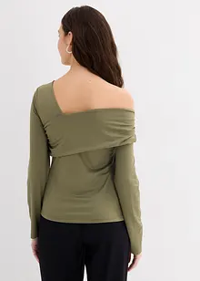 Maglia a maniche lunghe con arricciatura, bonprix