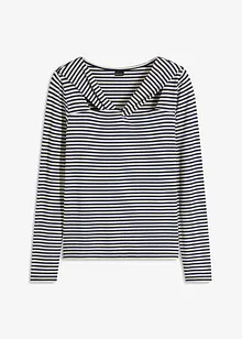 Maglia a maniche lunghe con particolare alla scollatura, bonprix