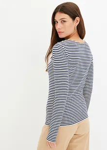 Maglia a maniche lunghe con particolare alla scollatura, bonprix