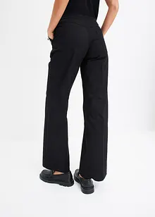 Pantaloni a palazzo in twill elasticizzato, bonprix