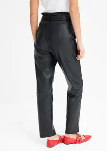 Pantaloni in similpelle con cntura, bonprix