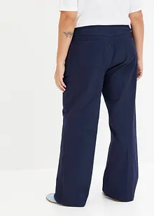 Pantaloni a palazzo in twill elasticizzato, bonprix