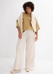 Pantaloni in jersey a righe con cordoncino, bonprix