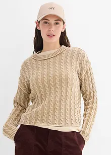 Maglione oversize in puro cotone, bonprix