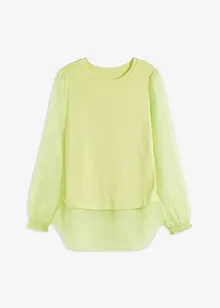 Maglione con maniche in chiffon, bonprix