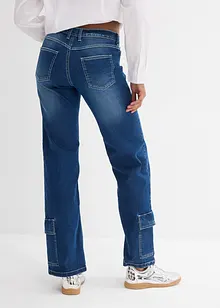 Jeans cargo, vita media, bonprix