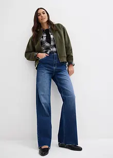 Jeans wide leg, a vita alta, bonprix