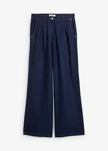 Jeans wide leg, a vita media, bonprix