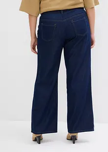 Jeans wide leg, a vita media, bonprix