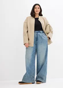 Jeans wide leg, a vita alta, bonprix