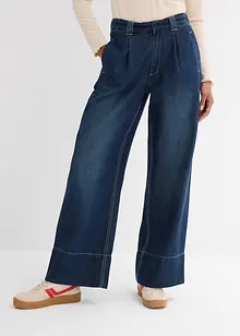 Jeans wide leg, a vita alta, bonprix