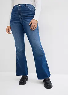 Jeans elasticizzati soft bootcut, vita alta, bonprix