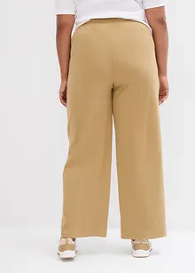 Pantaloni larghi in jersey interlock, bonprix