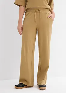 Pantaloni larghi in jersey interlock, bonprix