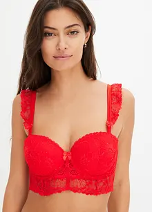 Reggiseno a balconcino in pizzo con ferretto e paillettes delicate, bonprix