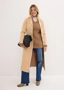 Maglione in filato grosso con scollatura a V, bonprix