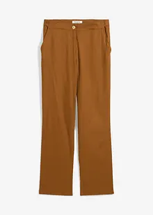 Pantaloni in misto lino viscosa,  vita alta, bonprix