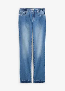 Jeans straight con cinta comoda, vita media, bonprix