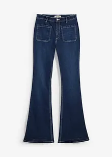 Jeans elasticizzati bootcut, vita alta, bonprix