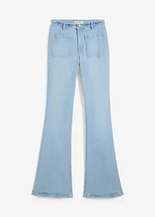 Jeans elasticizzati bootcut, vita alta, bonprix