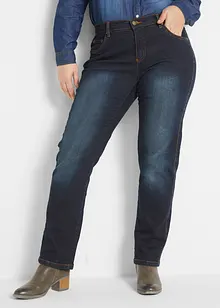 Jeans slim straight elasticizzati, vita media, bonprix