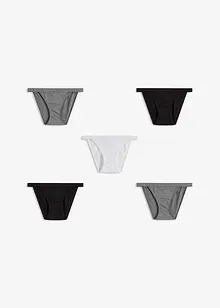 Tanga con cotone biologico (pacco da 5 paia), bonprix