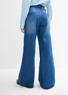 Jeans wide leg con cinta comoda, vita alta, bonprix