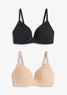 Reggiseno con coppe preformate senza ferretto (pacco da 2), bonprix