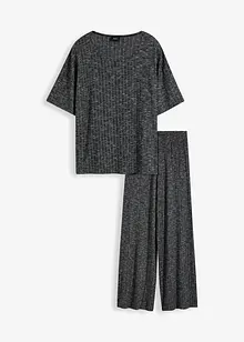 Tuta da casa oversize in  maglia a coste, bonprix