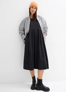 Abito di jersey svasato in cotone pesante, bonprix
