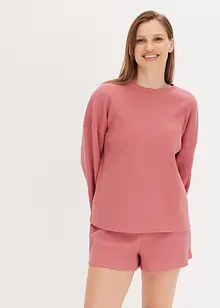 Tuta da casa in jersey alveolare con pantaloncini, bonprix