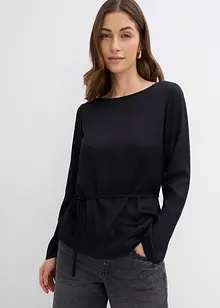 Blusa in satin fluente, bonprix