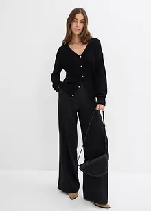 Pantaloni a palazzo in comodo punto di Roma, bonprix