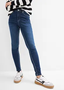 Jeans skinny elasticizzati cropped, a vita media, bonprix