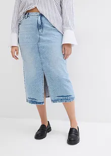 Gonna midi di jeans, bonprix