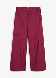 Pantaloni cargo in cotone elasticizzato, bonprix