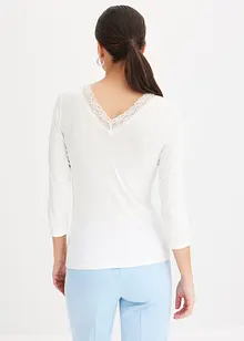 Maglia a maniche lunghe con pizzo, bonprix