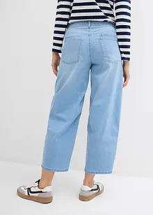 Jeans cropped a palloncino ultra morbidi, vita media, bonprix