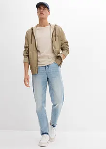 Jeans cropped classic fit elasticizzati, tapered, bonprix