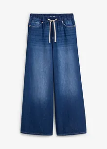 Jeans wide leg con cinta comoda, vita media, bonprix