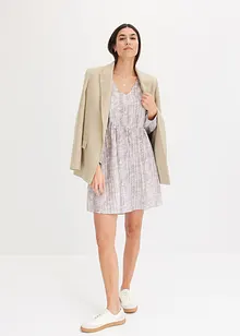 Blazer effetto lino con fodera a righe, bonprix